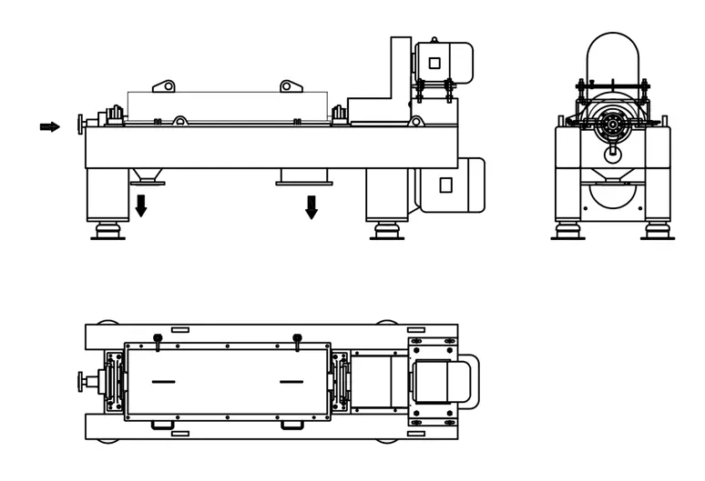 Small Fruit Juice Decanter Centrifuge, Horizontal Continuous Drilling Mud Decanter Centrifuge, Beer Oil Water Centrifuge Separator